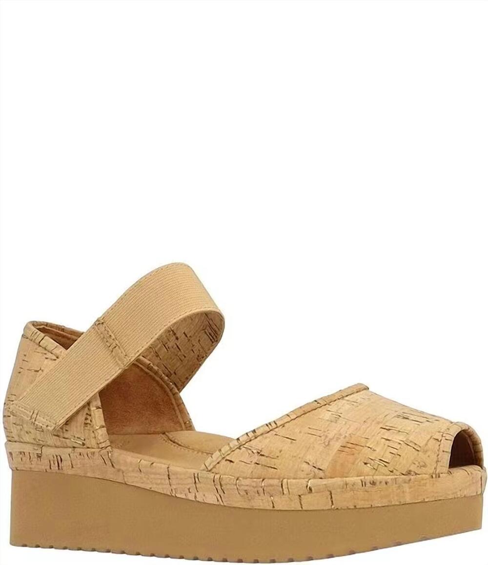 NEW L'AMOUR DES PIEDS women's amadour sandals in natural/gold cork